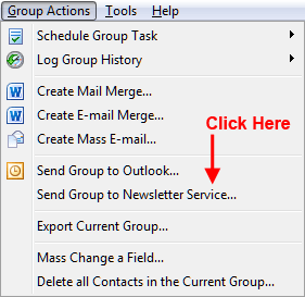 Use Group Actions when you have a special mailing list